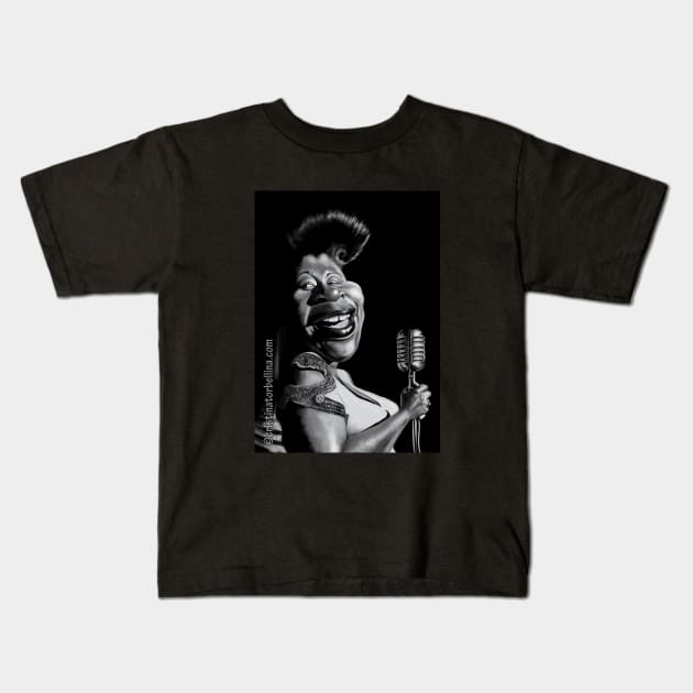 Ella Fitzgerald Kids T-Shirt by cristinatorbellina